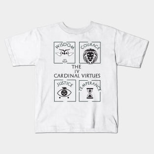 Stoics 4 Cardinal Virtues Kids T-Shirt